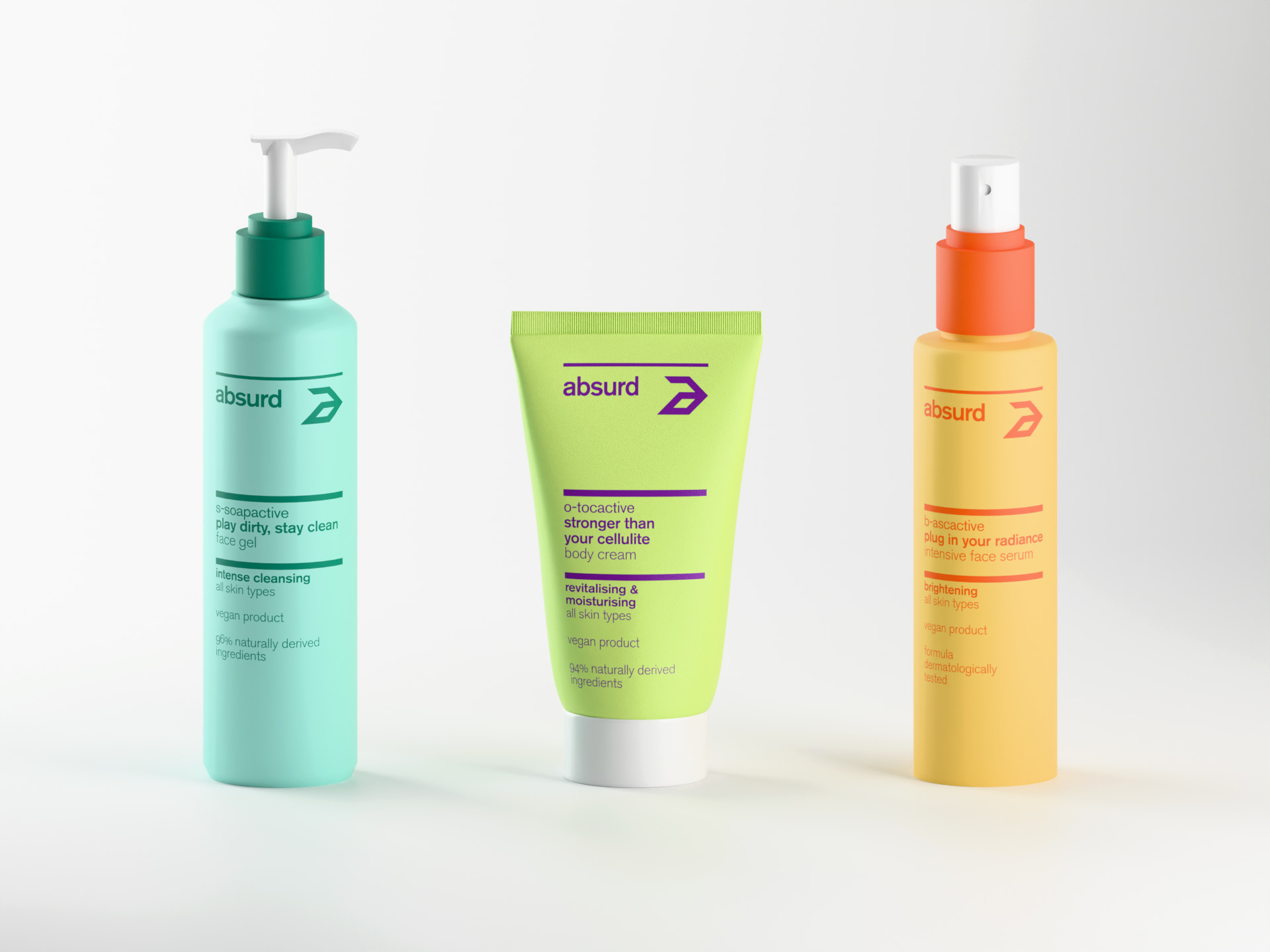 Giancarlo Tosoni – brand identity for Gen Z skincare startup, selected for ADI Design Index.
